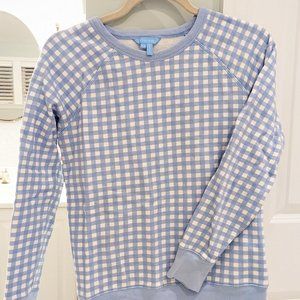EUC Draper James Natalie Sweatshirt Light Blue XS